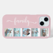 Script Family Photo Blush Roze Case-Mate iPhone Case (Achterkant (horizontaal))