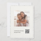 Script Faux déchiqueté à la main Invitation de bor (Dos)