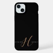 Script féminin Black Gold moderne Monogramme (Verso)