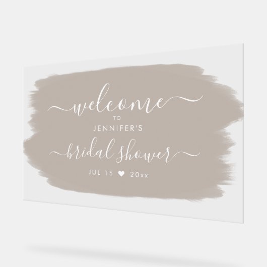 Script Fête des mariées Welcome Peinture Beige (Angle)
