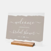 Script Fête des mariées Welcome Peinture Beige (Angle)