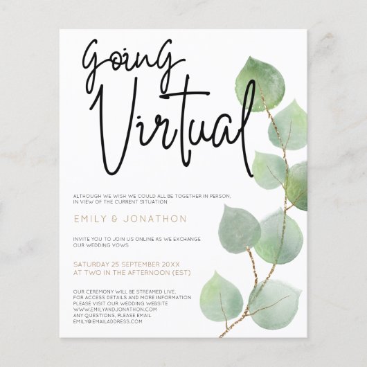 Script Feuille Eucalyptus Budget Mariage virtuel (Devant)