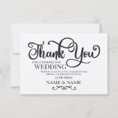 Script Fiançailles rustique Mariage carte de remer (Devant)