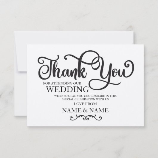 Script Fiançailles rustique Mariage carte de remer (Devant)
