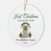 Script First Christmas At Our New Home Keramisch Ornament (Links)
