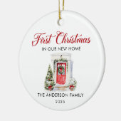 Script First Christmas At Our New Home Keramisch Ornament (Links)