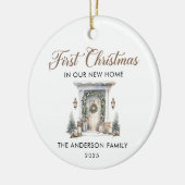 Script First Christmas At Our New Home Keramisch Ornament (Links)