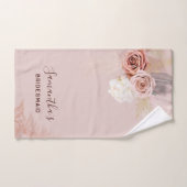 Script Fleur Rose Terre Cuite Demoiselle d'Honneur (Serviette à main)