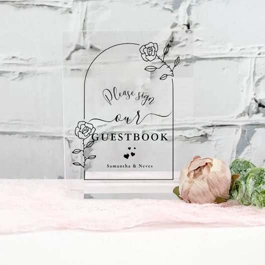 Script Fleurs Arche Livre d'Or de Mariage Personna
