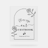 Script Fleurs Arche Livre d'Or de Mariage Personna (Recto)