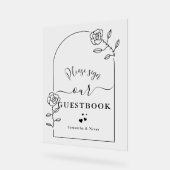 Script Fleurs Arche Livre d'Or de Mariage Personna (Angle)