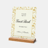 Script Floral Cream et or Livre d'or (Angle)