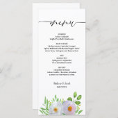 Script Floral Wedding Menu (Voorkant / Achterkant)