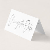 Script Foil Argent Moderne Modifier La Carte Date (Devant)