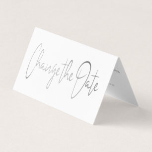Script Foil Argent Moderne Modifier La Carte Date