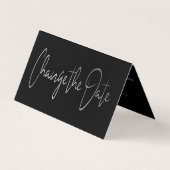 Script Foil Argent Moderne Modifier La Carte Date (Devant)