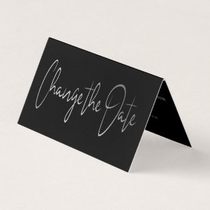Script Foil Argent Moderne Modifier La Carte Date
