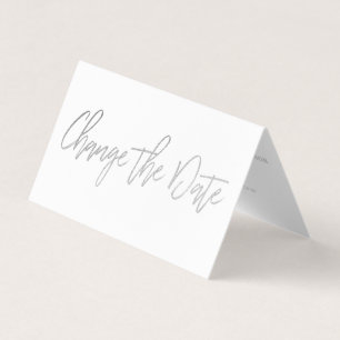 Script Foil Argent Moderne Modifier La Carte Date