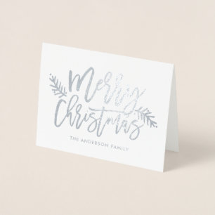 Script Foil Merry-kerstkaart Folie Kaarten
