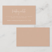 Script Font Modern Blush Pink Wedding Website Informatiekaartje (Voorkant / Achterkant)