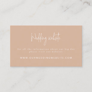 Script Font Modern Blush Pink Wedding Website Informatiekaartje
