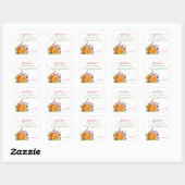 Script Fornuis Kerst Borrelende Potpourri Vierkante Sticker (Vel)