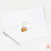 Script Fornuis Kerst Borrelende Potpourri Vierkante Sticker (Envelop)