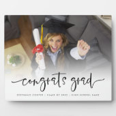 Script Foto-overlay Gefeliciteerd Afgestudeerde Af Fotoplaat (Voorkant)