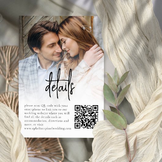 Script Foto Overlay QR Bruiloft Details Kaart
