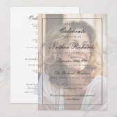 Script Foto Viering Van Het Leven Funeral Programm Programma (Voorkant / Achterkant)