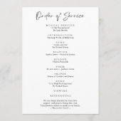 Script Funeral Memorial Order of Service goedkoop Programma (Achterkant)