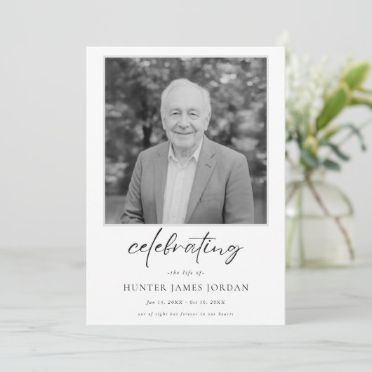 Script Funeral Memorial Order of Service goedkoop Programma (Staand voorkant)