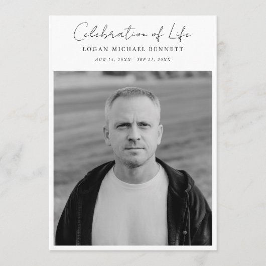 Script Funeral Memorial Order of Service Photo Programma (Voorkant)