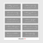 Script Gast Adresetiketten BESTEL 6" of 8" vel! Sticker (Vel)