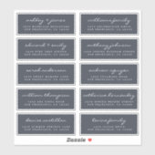 Script Gast Adreslabels BESTELLING 6” of 8” vel! Sticker (Vel)