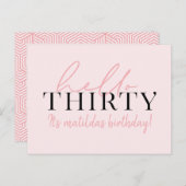 Script & geometrische 30e verjaardag briefkaart (Voorkant / Achterkant)