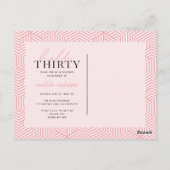 Script & geometrische 30e verjaardag briefkaart (Achterkant)