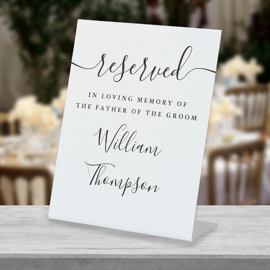 Script Gereserveerd Huwelijksvoltrekking Vader Van Reclamebord Met Voetstuk