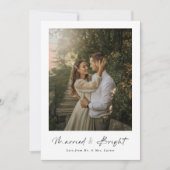 Script Getrouwd & Bright Christmas Pas getrouwd Fo Feestdagenkaart (Voorkant)