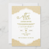 Script Gold and white ramadan Iftar Invitation (Devant)
