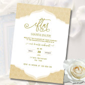 Script Gold and white ramadan Iftar Invitation