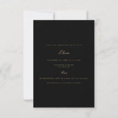 Script Gold & Black Bridal Shower Invitation (Dos)