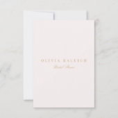 Script Gold & Blush Pink Bridal Shower Invitation (Devant)