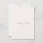 Script Gold & Blush Pink Bridal Shower Invitation (Devant)