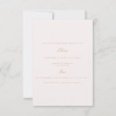 Script Gold & Blush Pink Bridal Shower Uitnodiging (Achterkant)