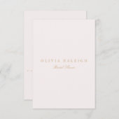 Script Gold & Blush Pink Bridal Shower Uitnodiging (Voorkant / Achterkant)