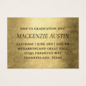 Script Gold | Élégant Faire-part photo (Dos)