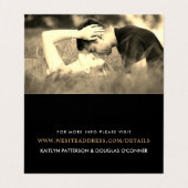 Script Gold Foil moderne avec carte de détail phot (Intérieur déplié)