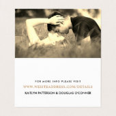 Script Gold Foil moderne avec carte de détail phot (Intérieur déplié)