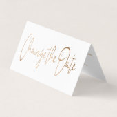 Script Gold Foil Moderne Modifier La Carte Date (Devant)